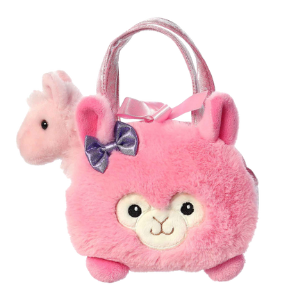 Peek-A-Boo Llama 7” Plush w Purse