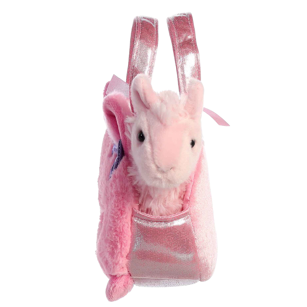 Peek-A-Boo Llama 7” Plush w Purse