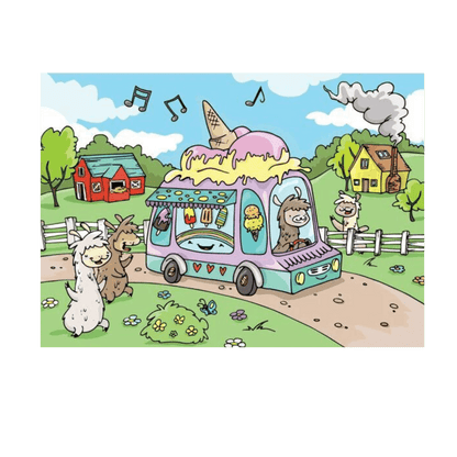 Ice Cream Treat - Alpaca Jigsaw Puzzle