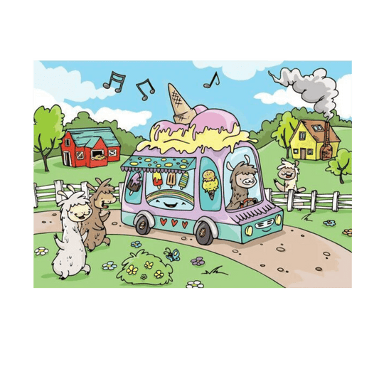 Ice Cream Treat - Alpaca Jigsaw Puzzle