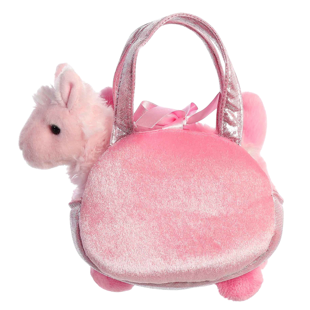 Peek-A-Boo Llama 7” Plush w Purse