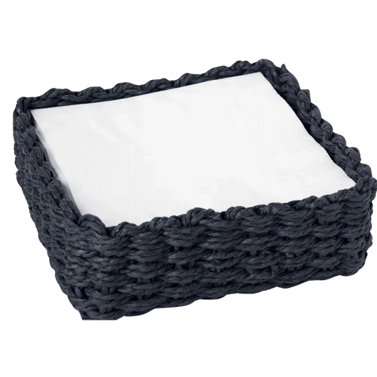 Woven Paper Lunch Napkin Caddy - Dark Blue