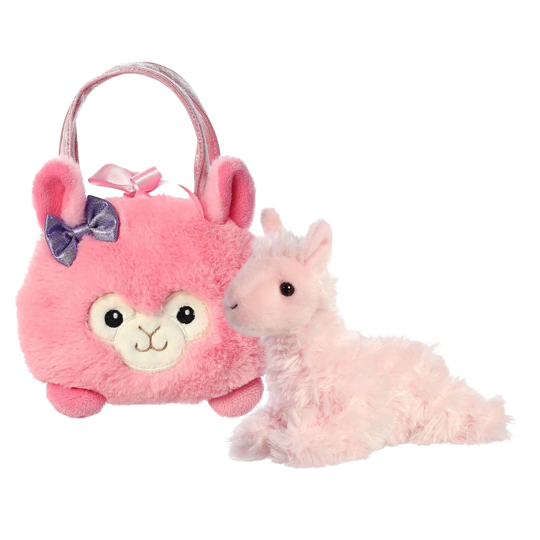 Peek-A-Boo Llama 7” Plush w Purse