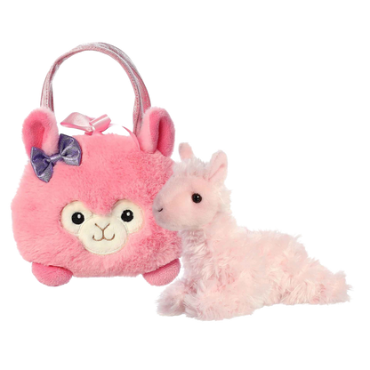 Peek-A-Boo Llama 7” Plush w Purse