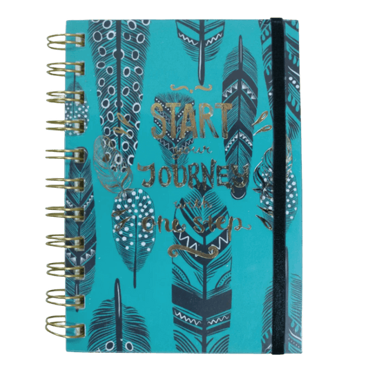 Start Your Journey Wire Notebook with Band