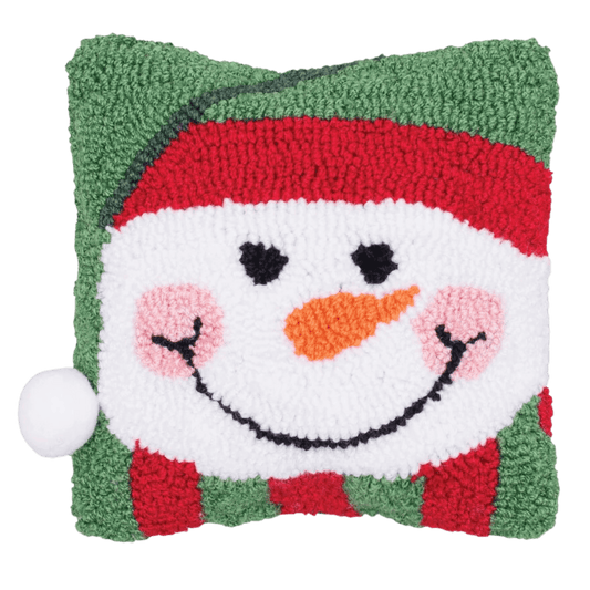 Pom Pom Snowman Pillow