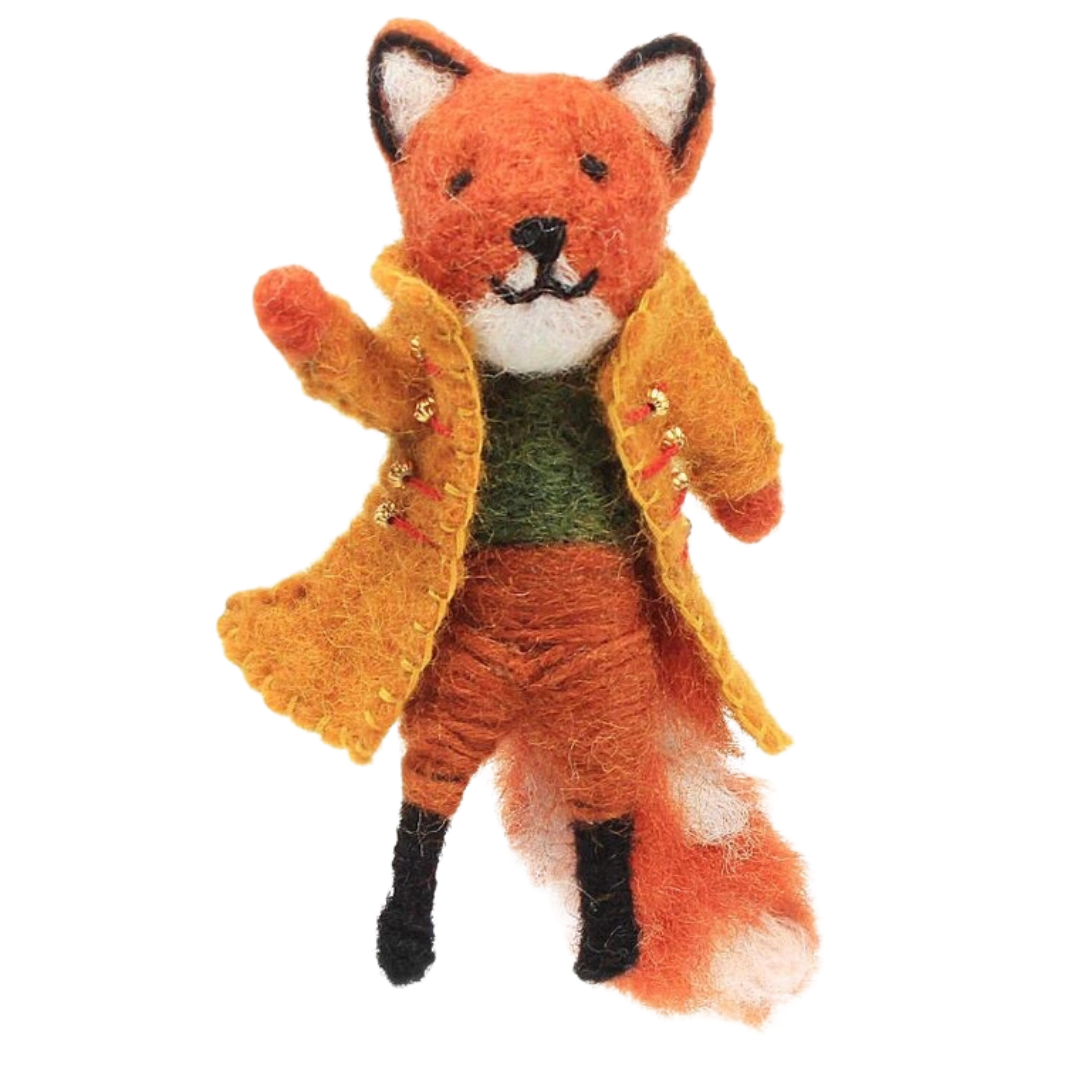 Fox Felted Wool Ornament