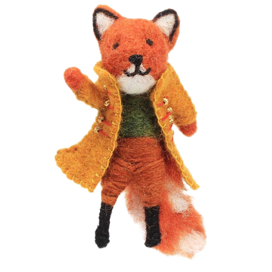 Fox Felted Wool Ornament