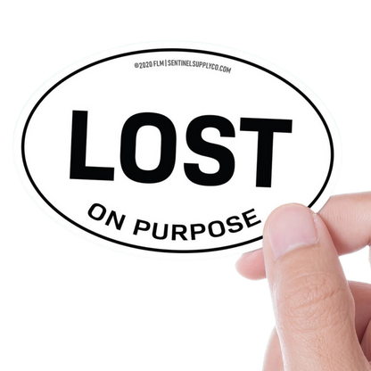 Lost on Purpose Oval Sticker Small