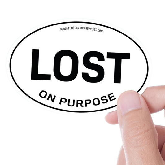 Lost on Purpose Oval Sticker Large