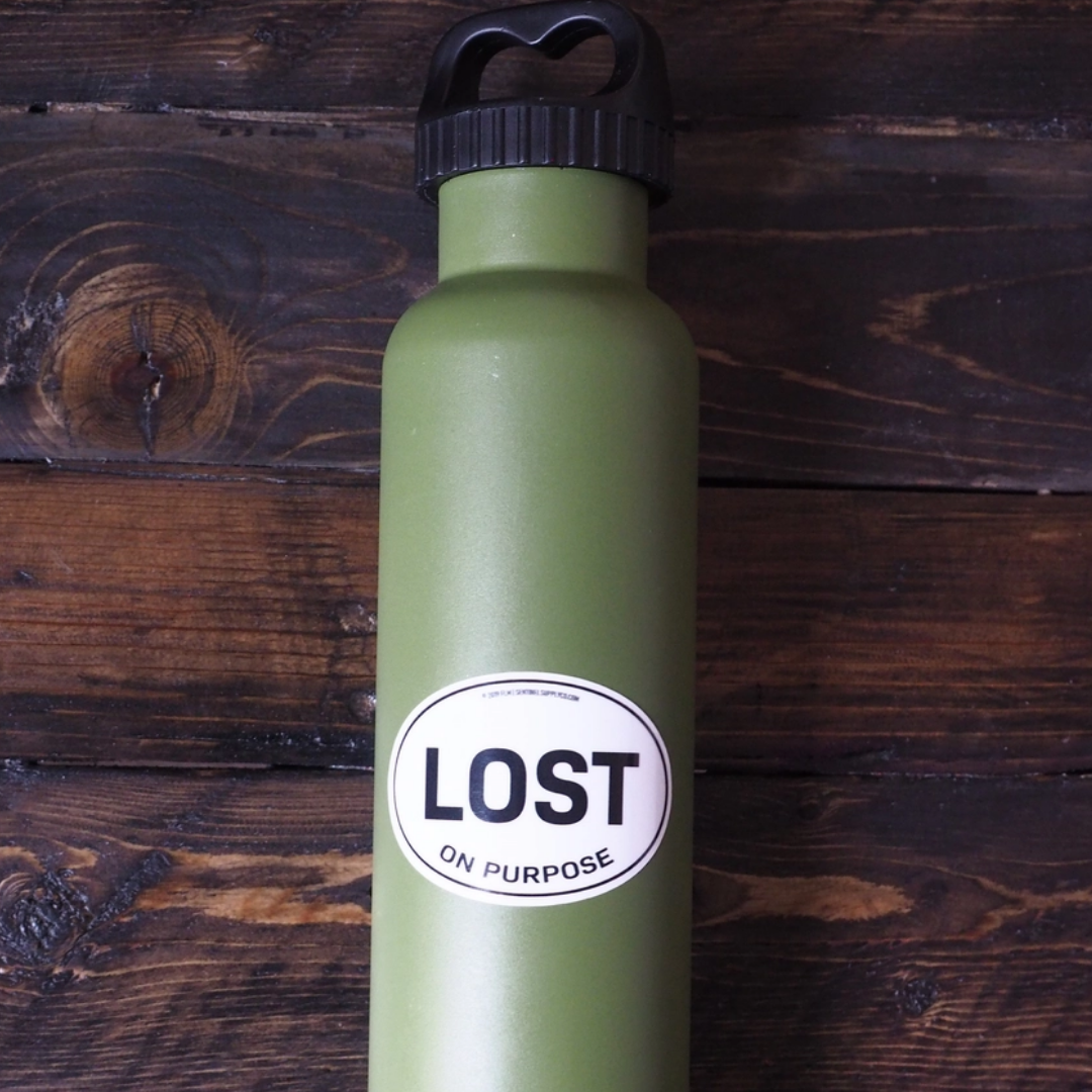 Lost on Purpose Oval Sticker Small