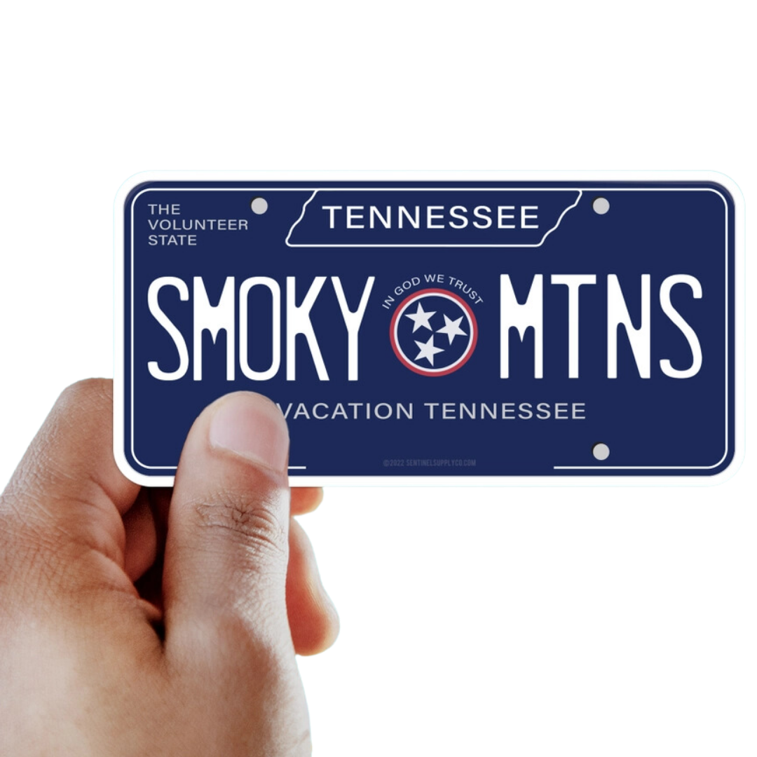 Great Smoky Mountains Tennessee License Plate Sticker