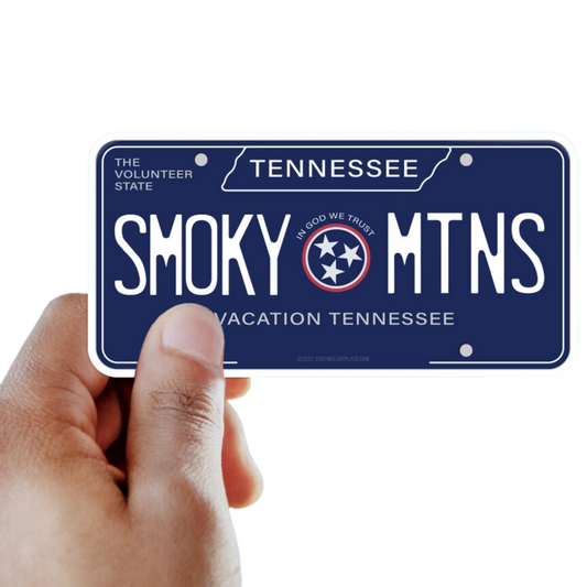 Great Smoky Mountains Tennessee License Plate Sticker