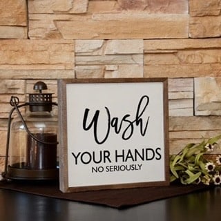 "Wash Your Hands Bathroom" Wall Art