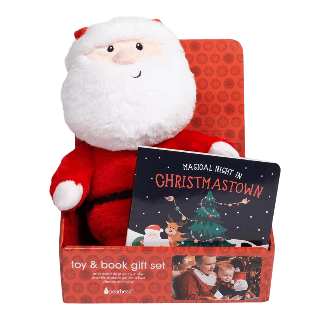 Santa Toy & Christmas Board Book Set