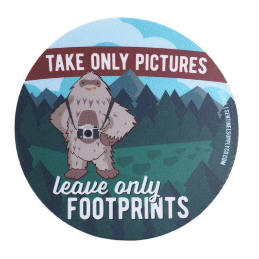 Leave Only Footprints Sticker, Large