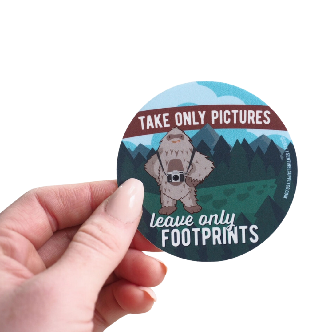 Leave Only Footprints Sticker, Small