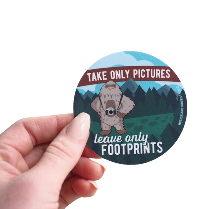 Leave Only Footprints Sticker, Small