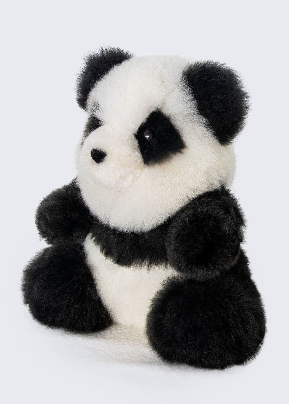 11” Baby Alpaca Fur Panda Bear Plush
