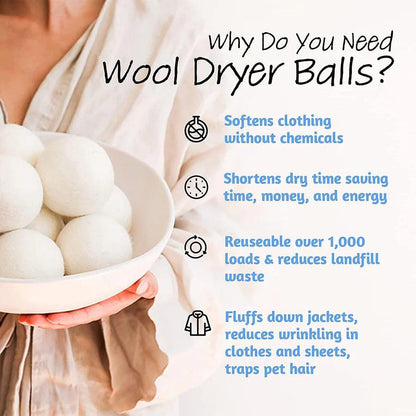 Smart Sheep Wool Dryer Balls White