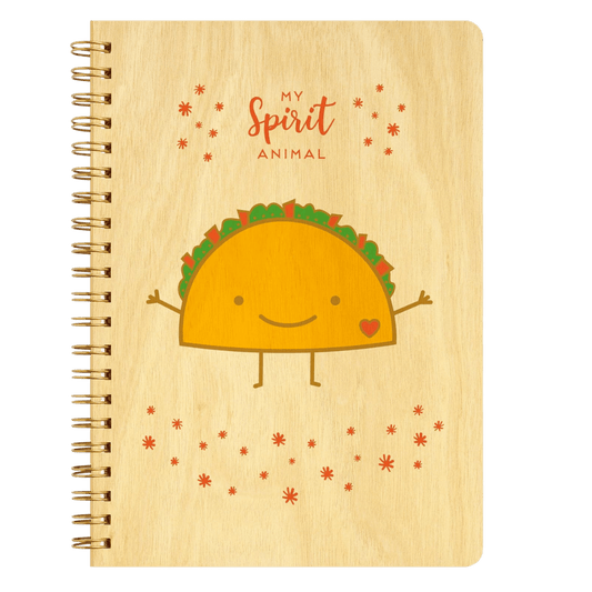 Taco Spirit Animal Wood Journal