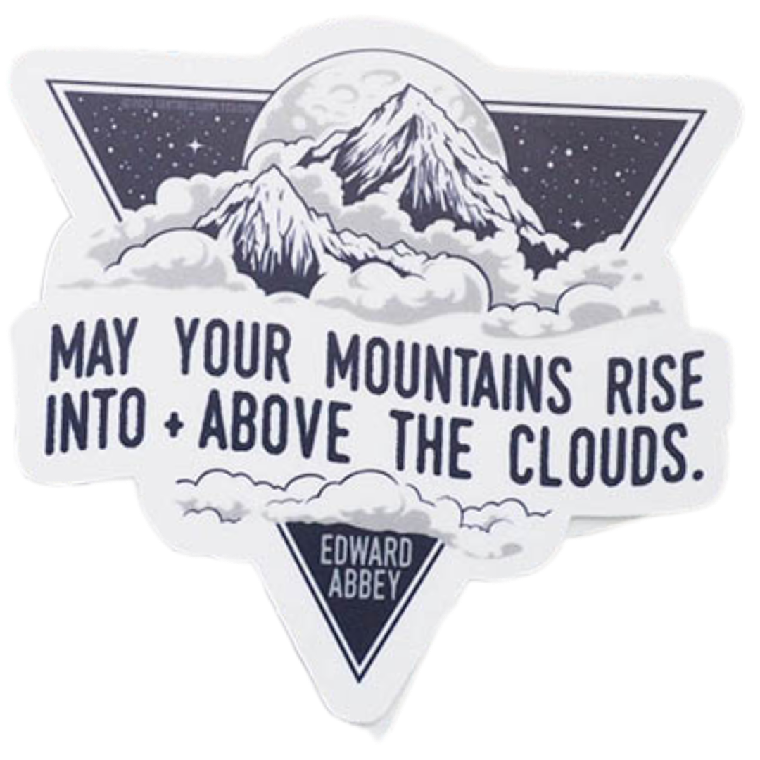 Edward Abbey Mountain Quote Sticker