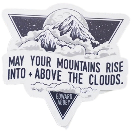 Edward Abbey Mountain Quote Sticker