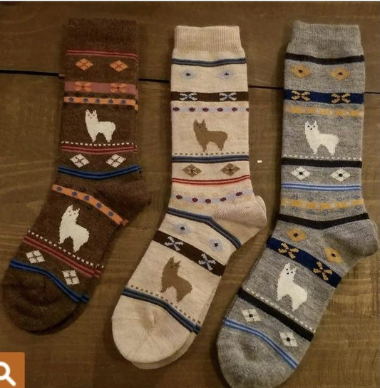 Alpaca Watching Socks - Child