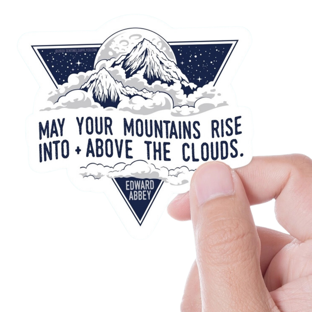 Edward Abbey Mountain Quote Sticker