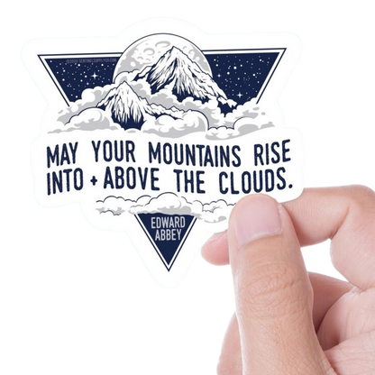 Edward Abbey Mountain Quote Sticker