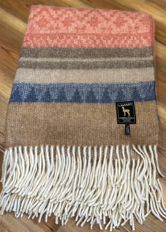 Marigold Cherokee Alpaca Throw Blanket 72” x 48”
