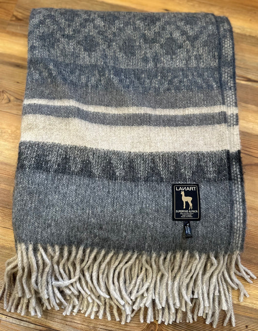Bluebell Cherokee Alpaca Throw Blanket 72” x 48”