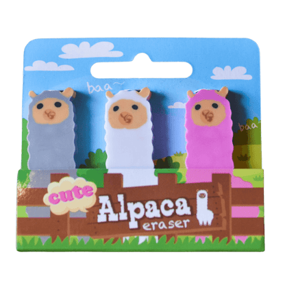 Alpaca Eraser Set