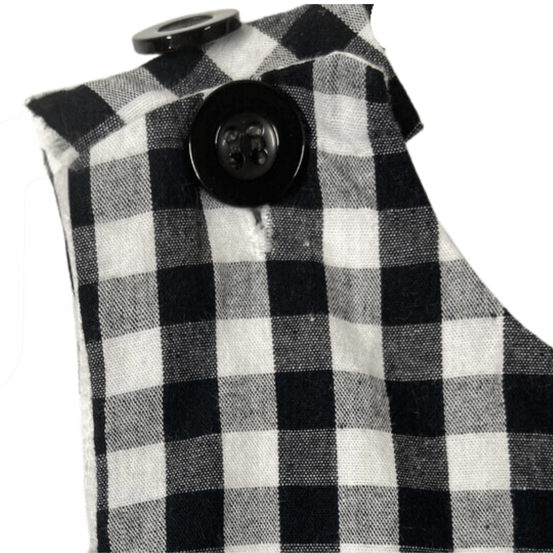 Black and white gingham shortails with cow on front-Winchester Creek Farm