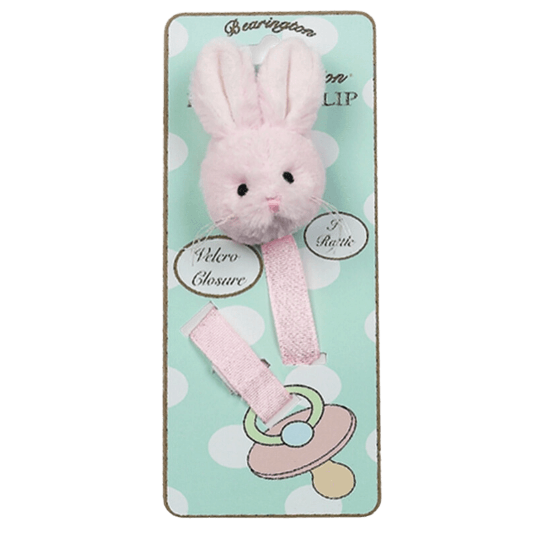 Plush Bunny Pacifier Clip