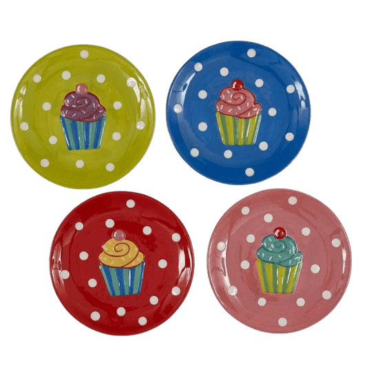 Cupcake Dessert Plates - Set of 4