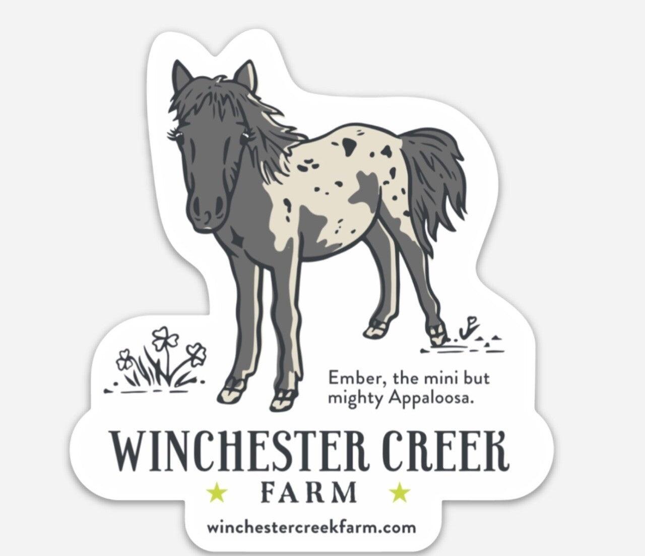 Ember the Appaloosa Vinyl Sticker