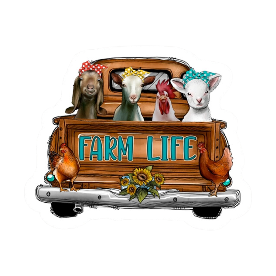 Farm Life Truck Vinyl Sticker