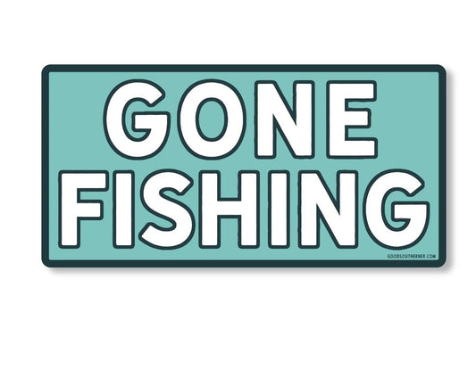 Gone Fishing Vinyl Sticker