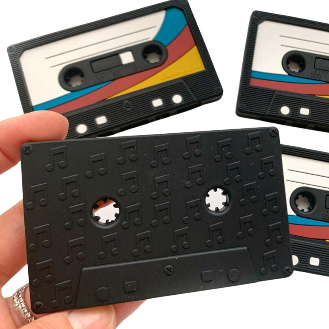 Retro silicone cassette tape teether-Winchester Creek Farm