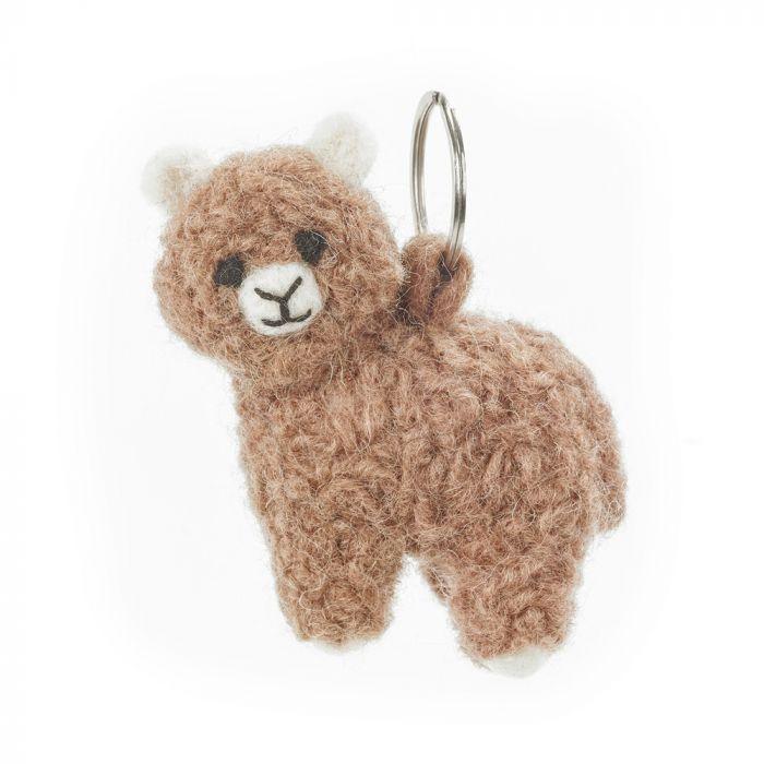 Alpaca Felted Keyring