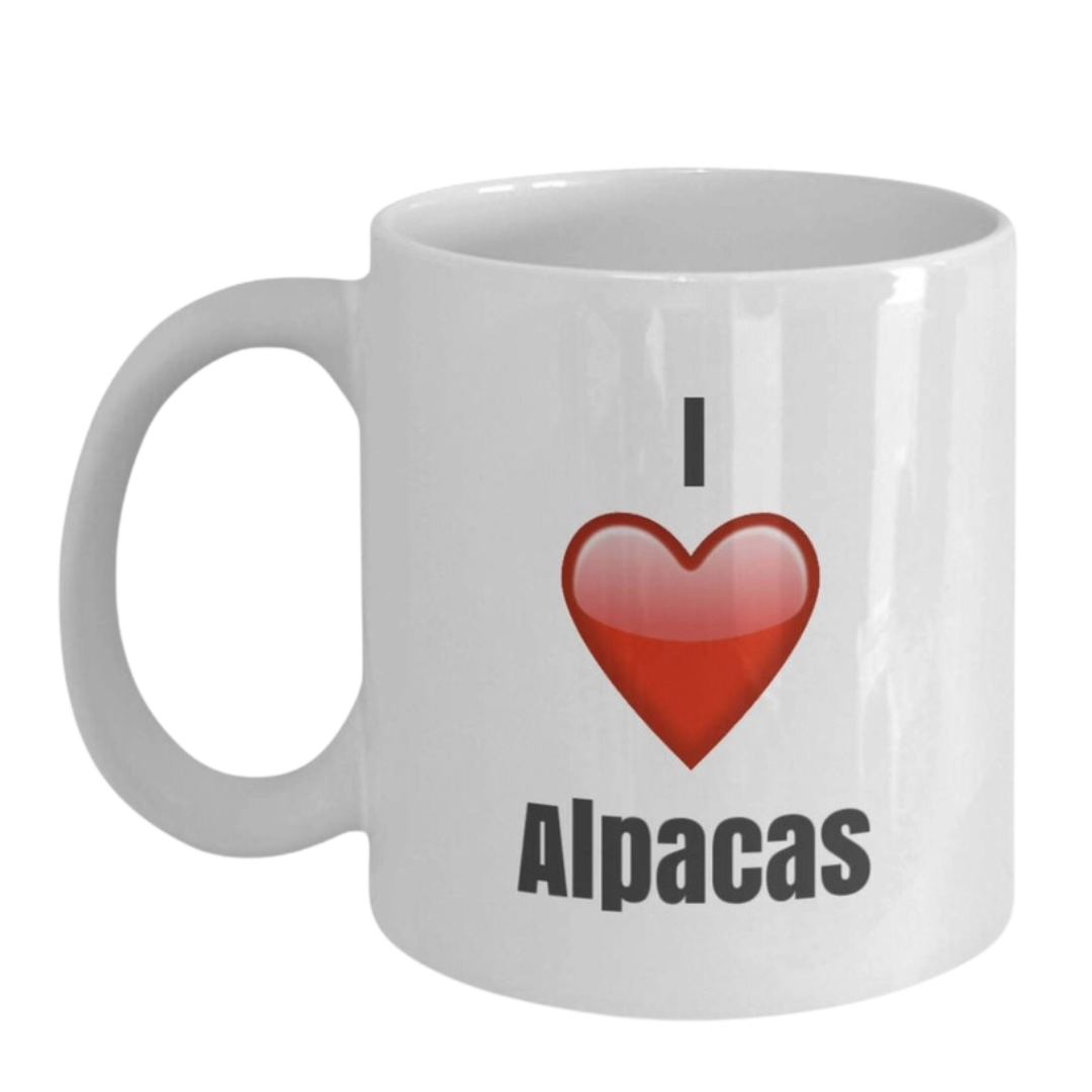 I Love Alpacas Ceramic Mug