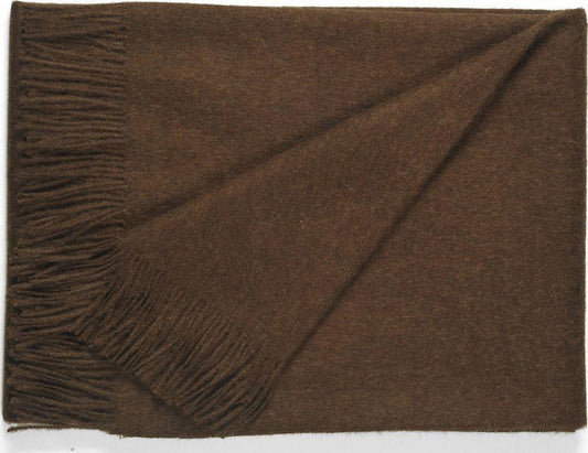 100% Baby Alpaca Throw Chocolate Brown