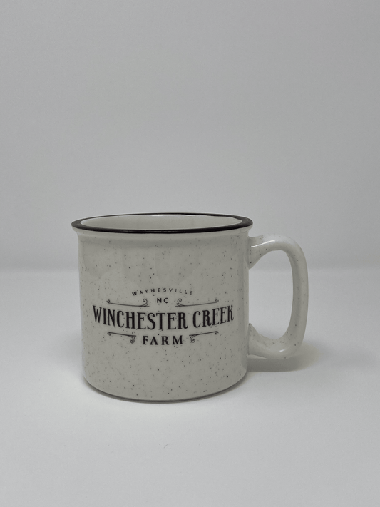 18 oz. Winchester Creek Farm Ceramic Camper Mug White & Black