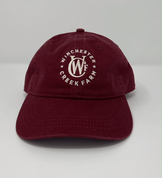 Burgundy WCF Custom Ball Cap Hat