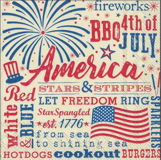 Fourth Of July Cocktail Napkins