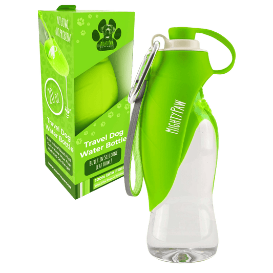 Green portable dog water bottle-Winchester Creek Farm