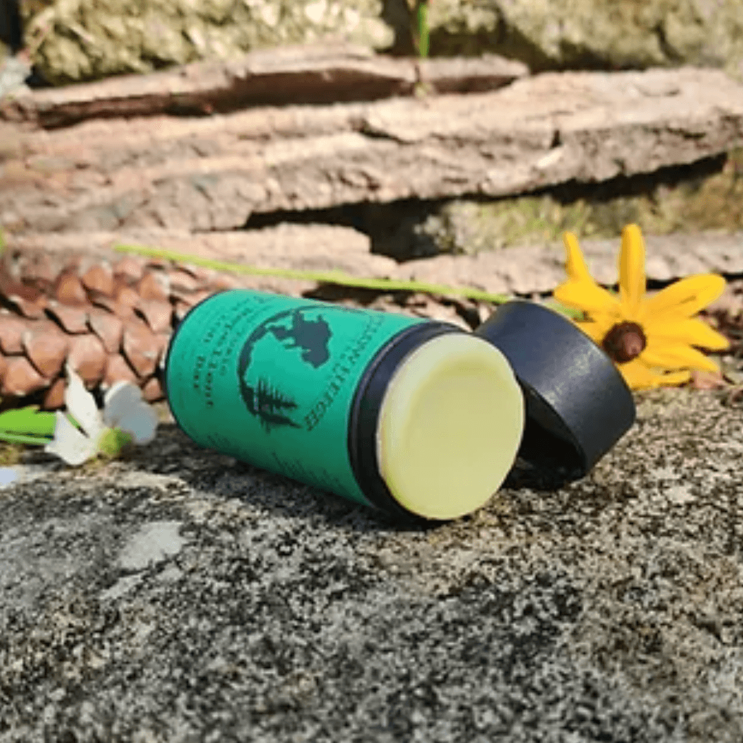 Black tube of lotion bug repellent with green label-Winchester Creek Farm