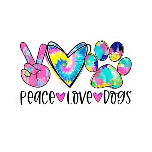 Peace Love Dogs Vinyl Sticker