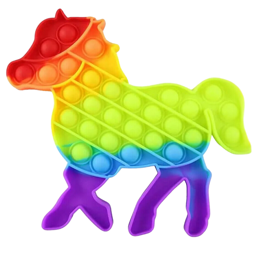 Rainbow Farm Fidget Bubble Popper - Horse